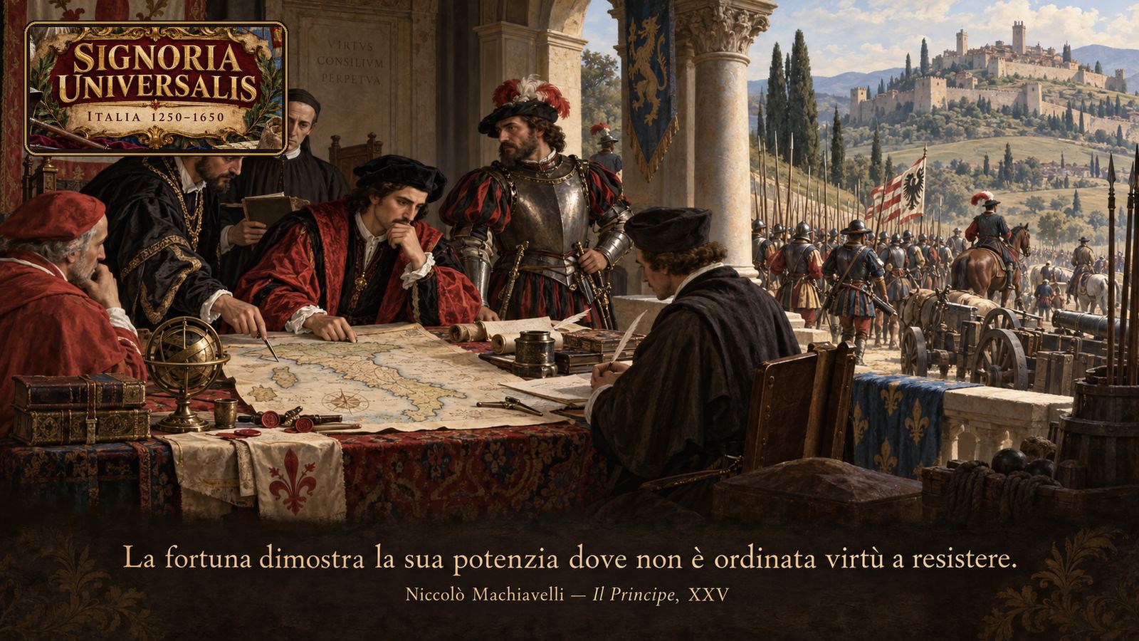 Consiglio di guerra intorno a una mappa